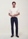 Green slim-fit stretch cotton dobby trousers_0