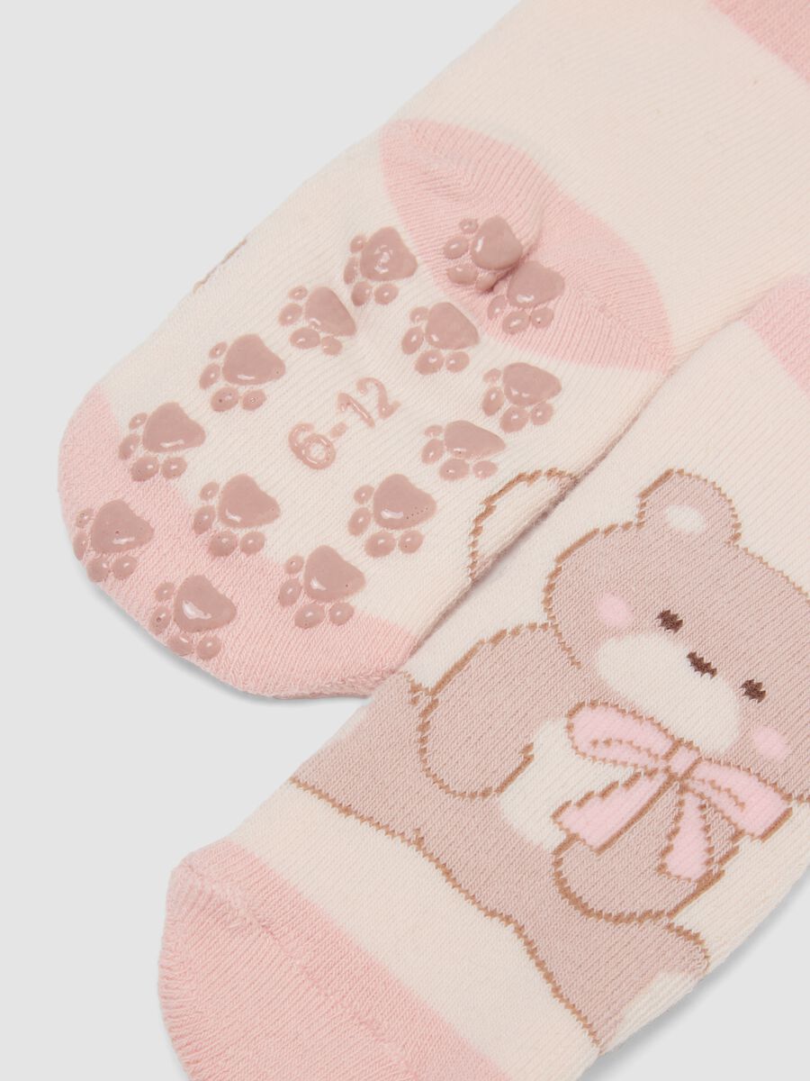 2-pack of pink organic cotton non-slip socks_2