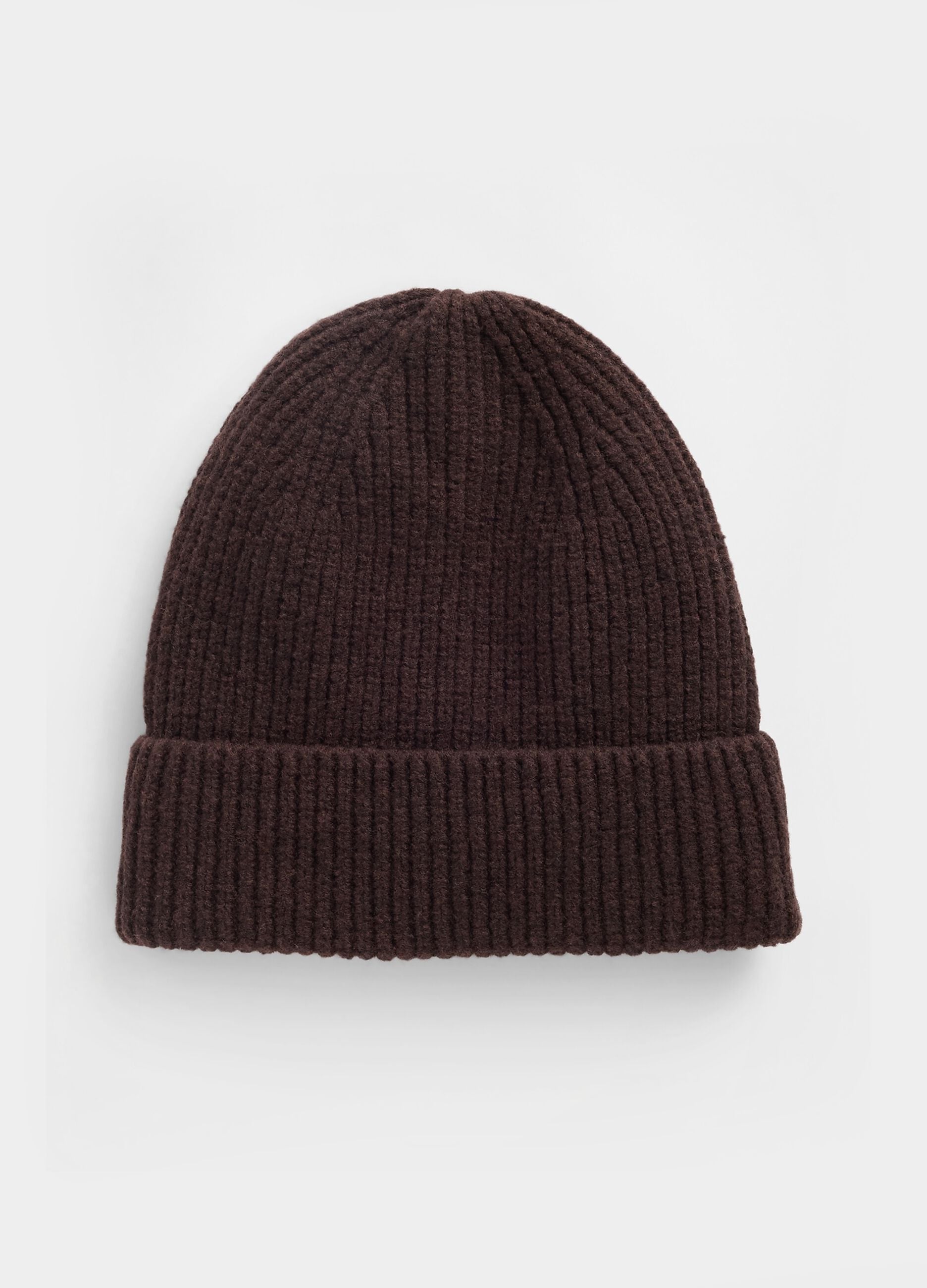 Brown knitted fabric hat