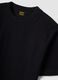 Black pure cotton crew-neck T-shirt with a relaxed fit_1