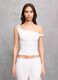 White Asymmetrical Tank Top_0