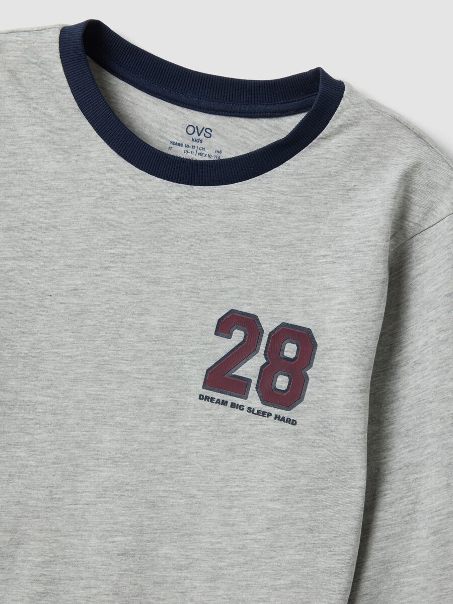 Multicolour organic cotton and viscose blend printed pyjamas for boys_2