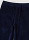 Blue ribbed stretch-cotton trousers with elasticated waistband_5