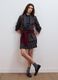 Brown stretch viscose micro-check regular-fit blazer_1
