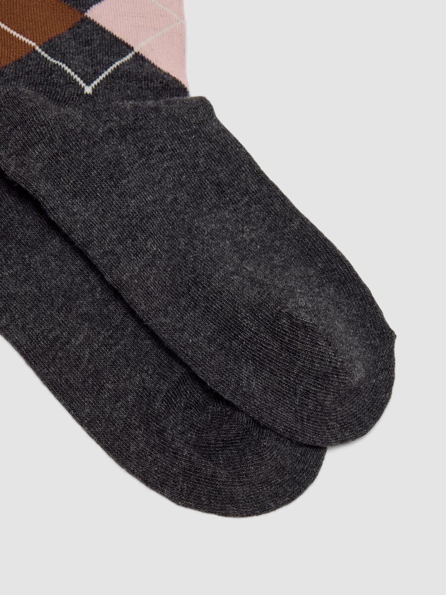 Grey organic stretch-cotton knee-high socks_1