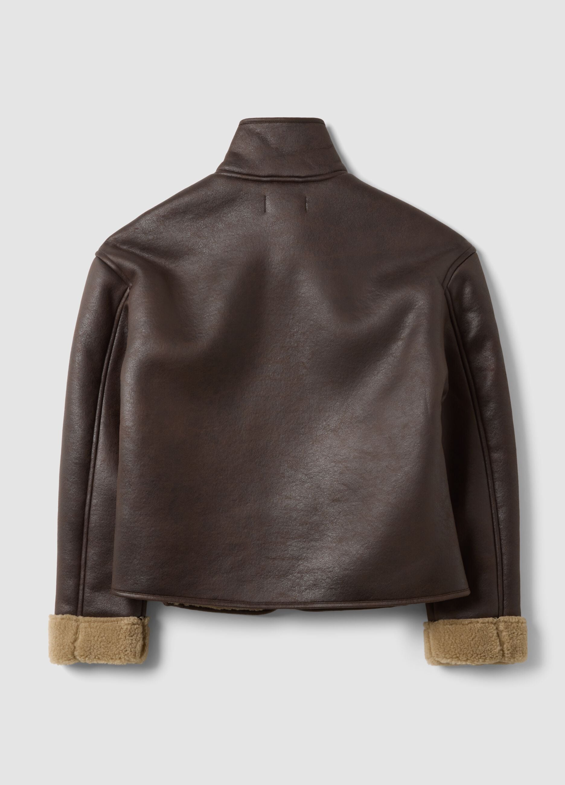 Brown jacket with contrast lining