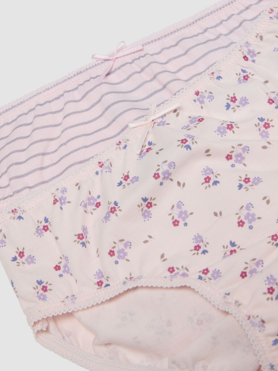 Multipack of five pink organic cotton jersey briefs for baby and toddler girls_3