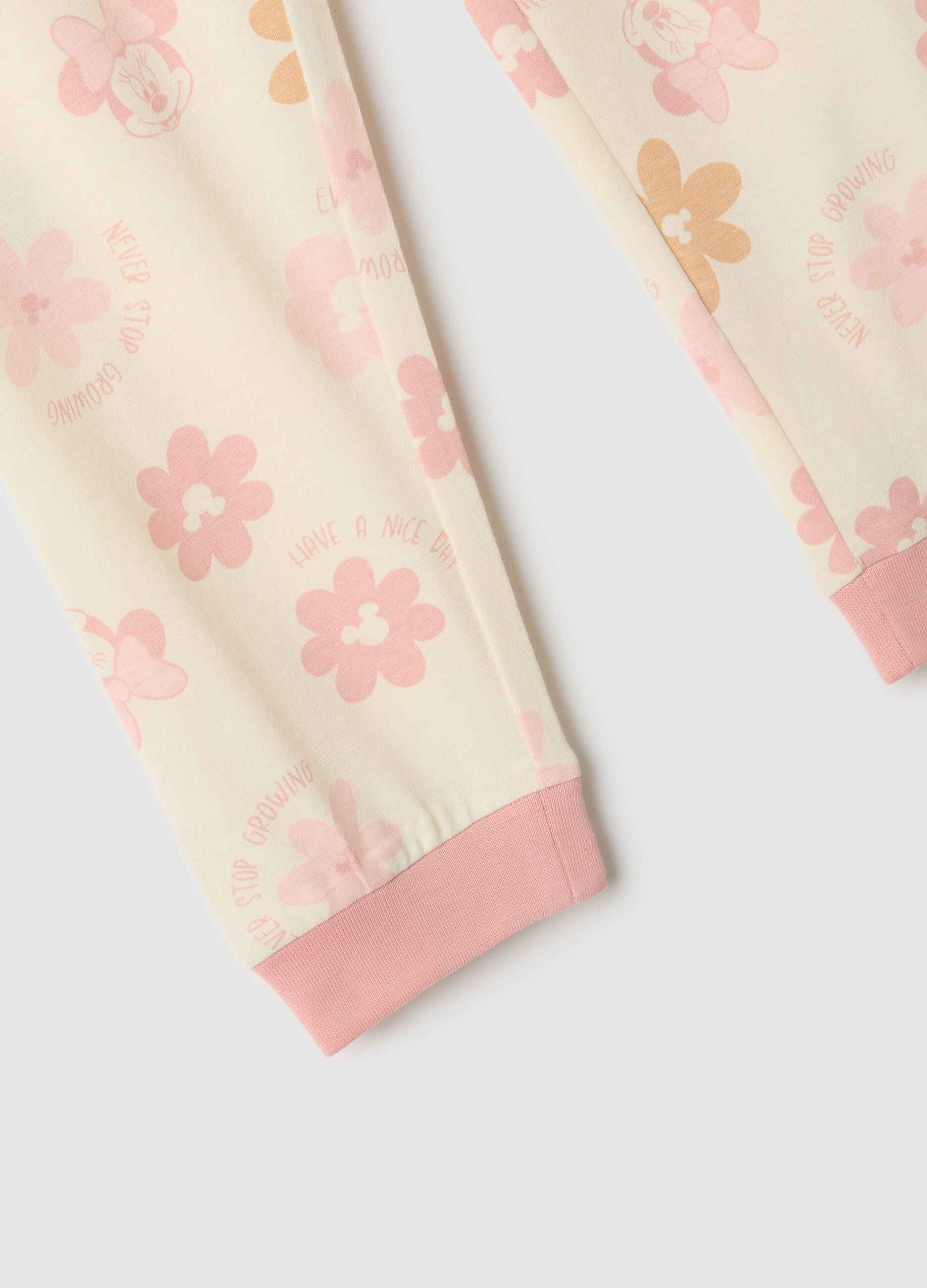 Regular fit multicolour floral pyjamas in pure cotton for baby girls