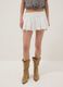 White mini skirt in pure cotton_1