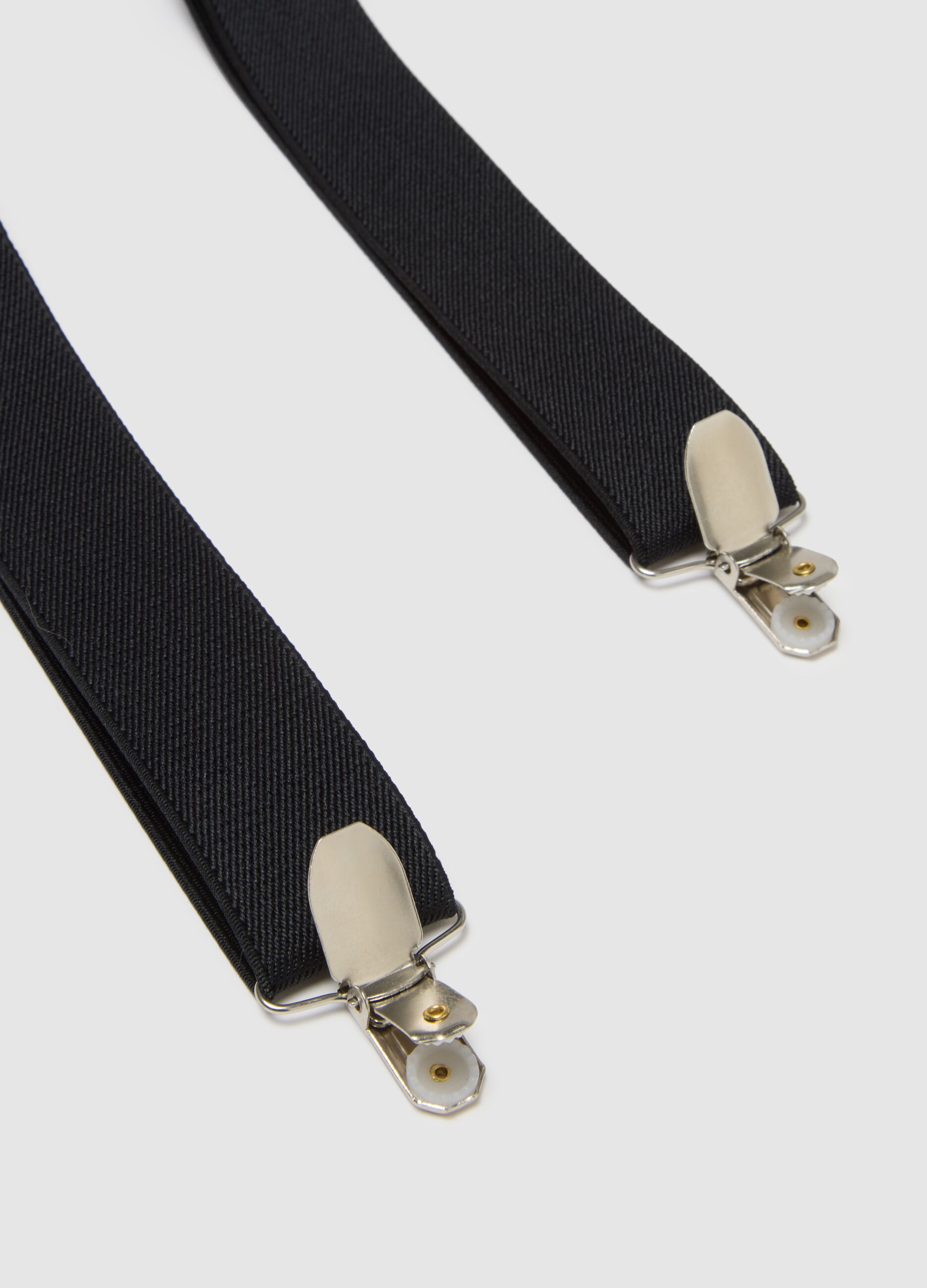 Black braces with clip closures