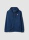 Blue cotton-blend hooded sweatshirt_0