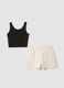 Girls' multicolour stretch-cotton fitted set_4