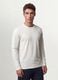 White long-sleeve T-shirt in pure organic cotton with crew neck_0