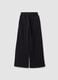 Black cotton-blend fleece straight-fit trousers_2