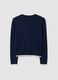 Blue viscose-blend cardigan in plain knit_5