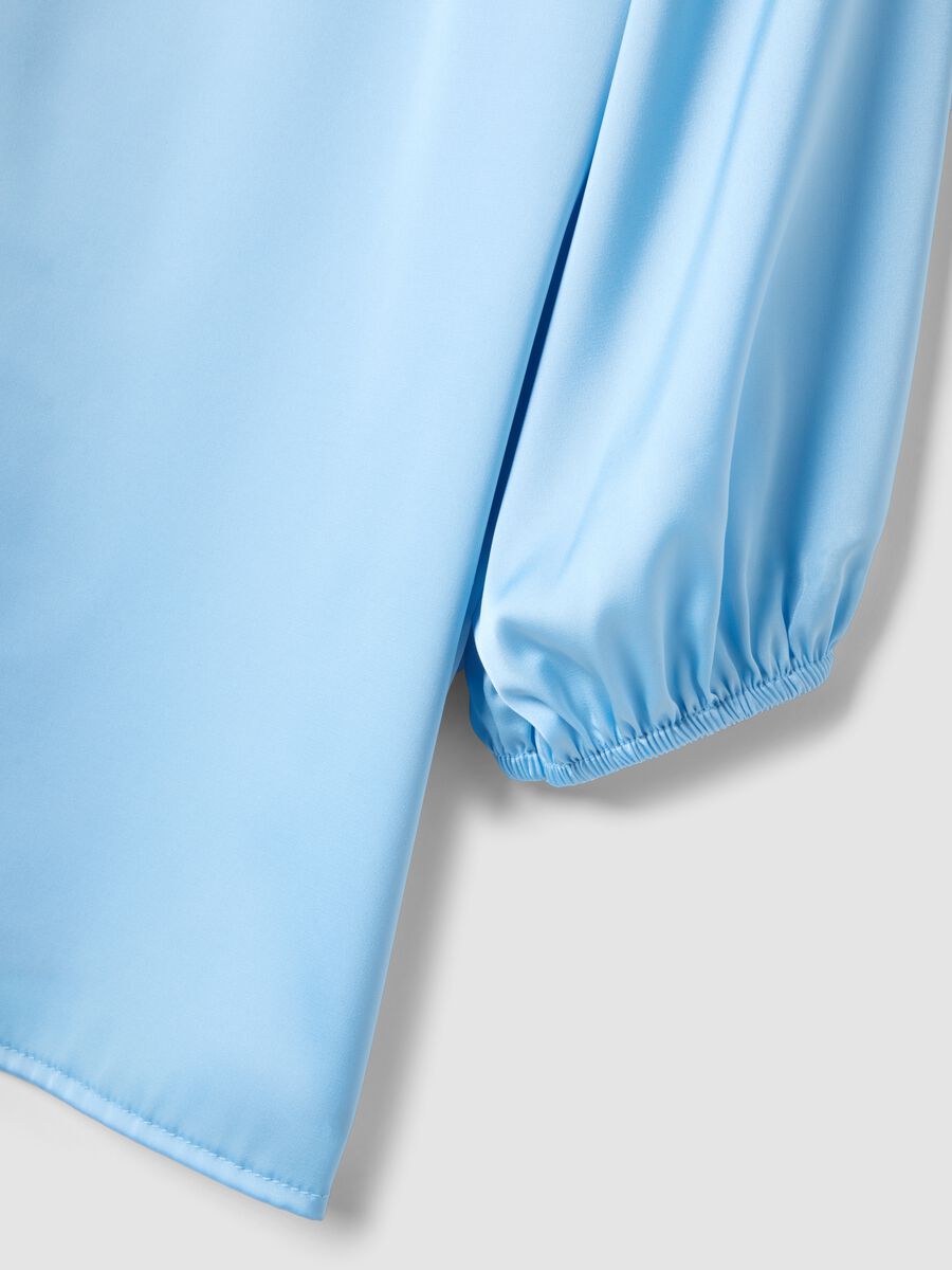 Blue long-sleeve regular fit top with teardrop closure_5