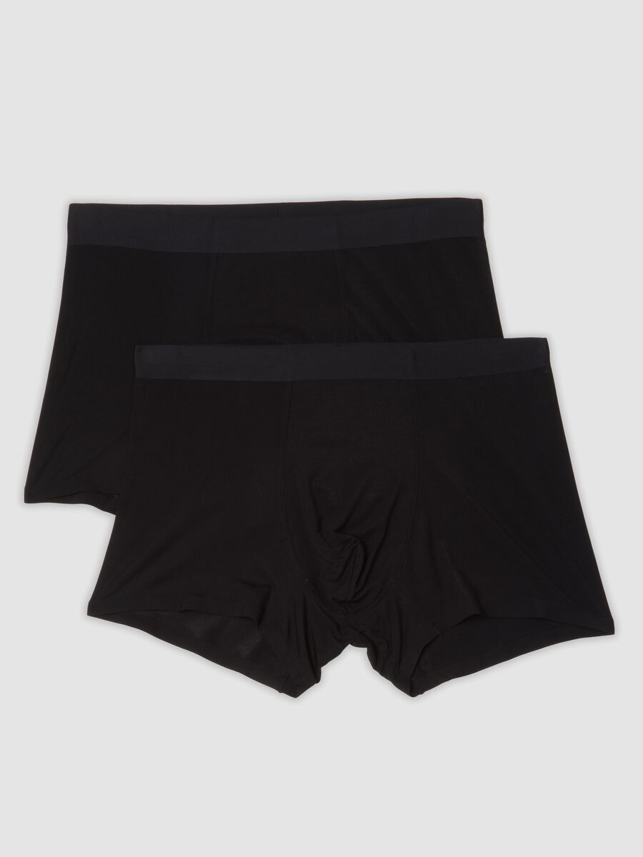 Bipack di boxer neri in modal elasticizzato_0