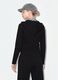 Black full-zip pure cotton hoodie, fitted_2