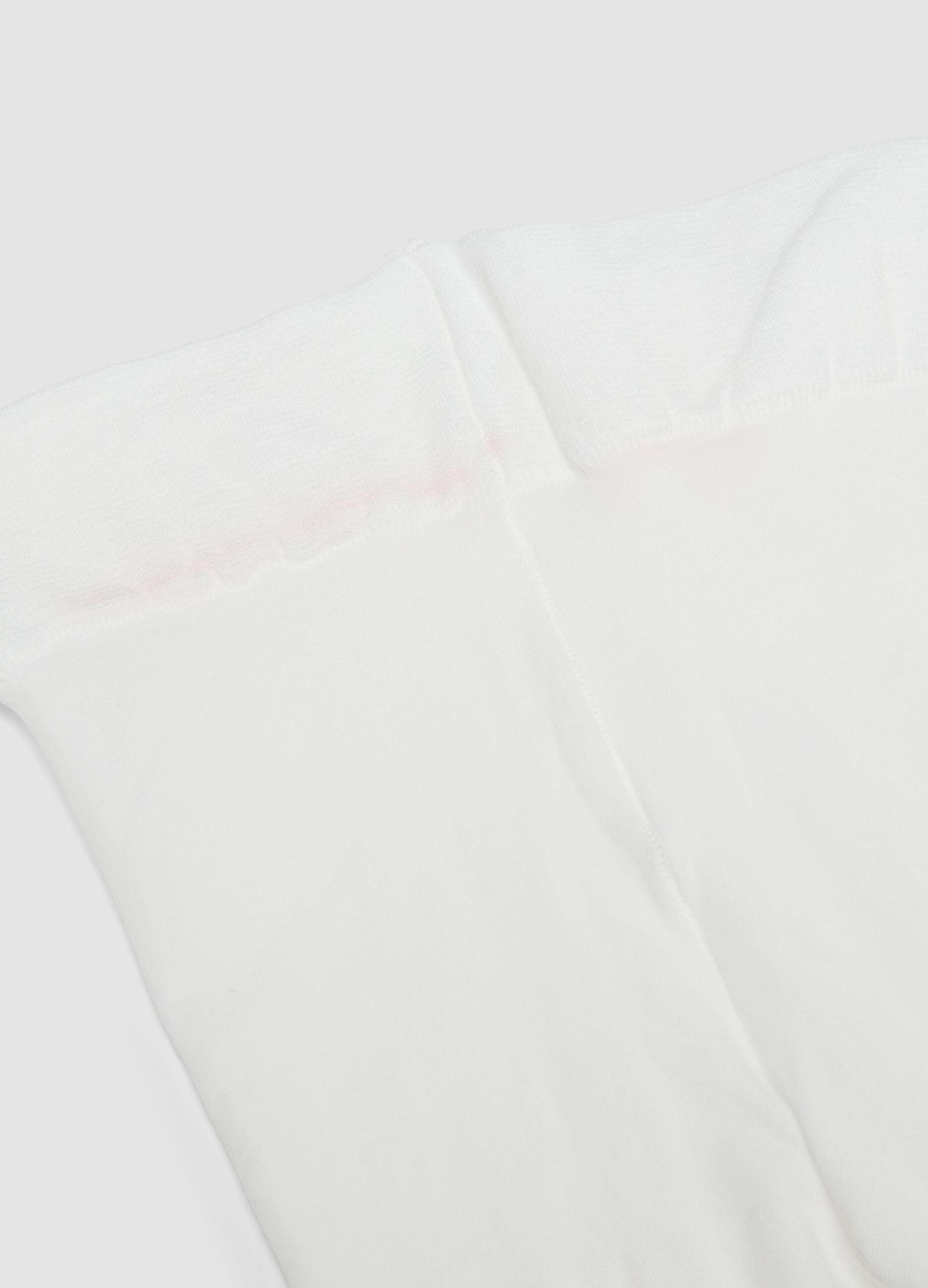 Collant bianchi in tessuto elasticizzato
