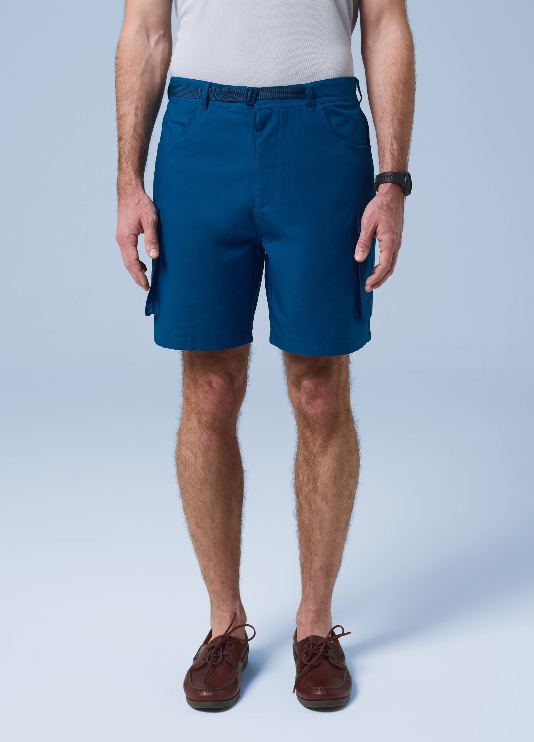 ALTAVIA SAILING blue pure cotton cargo Bermuda shorts