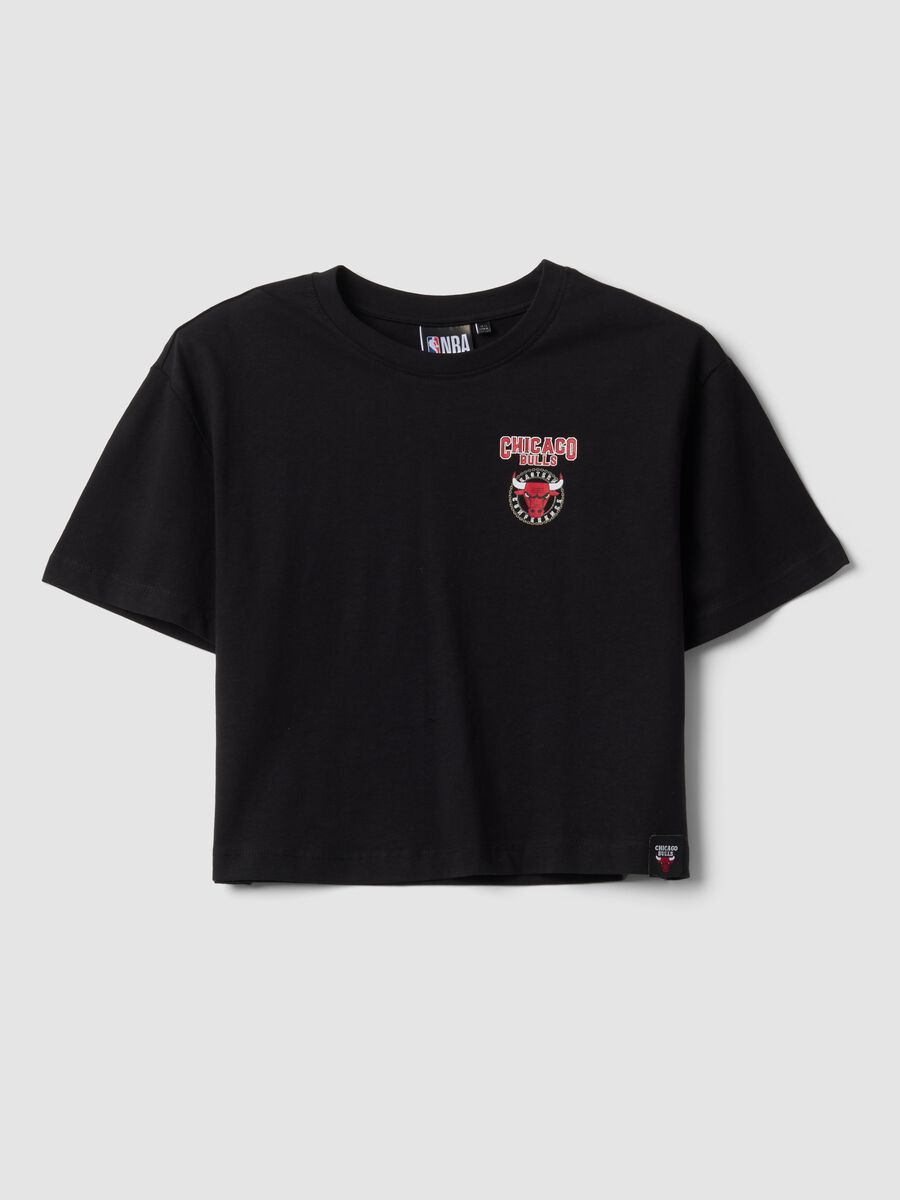 T-shirt nera in puro cotone a maniche corte relaxed fit_3