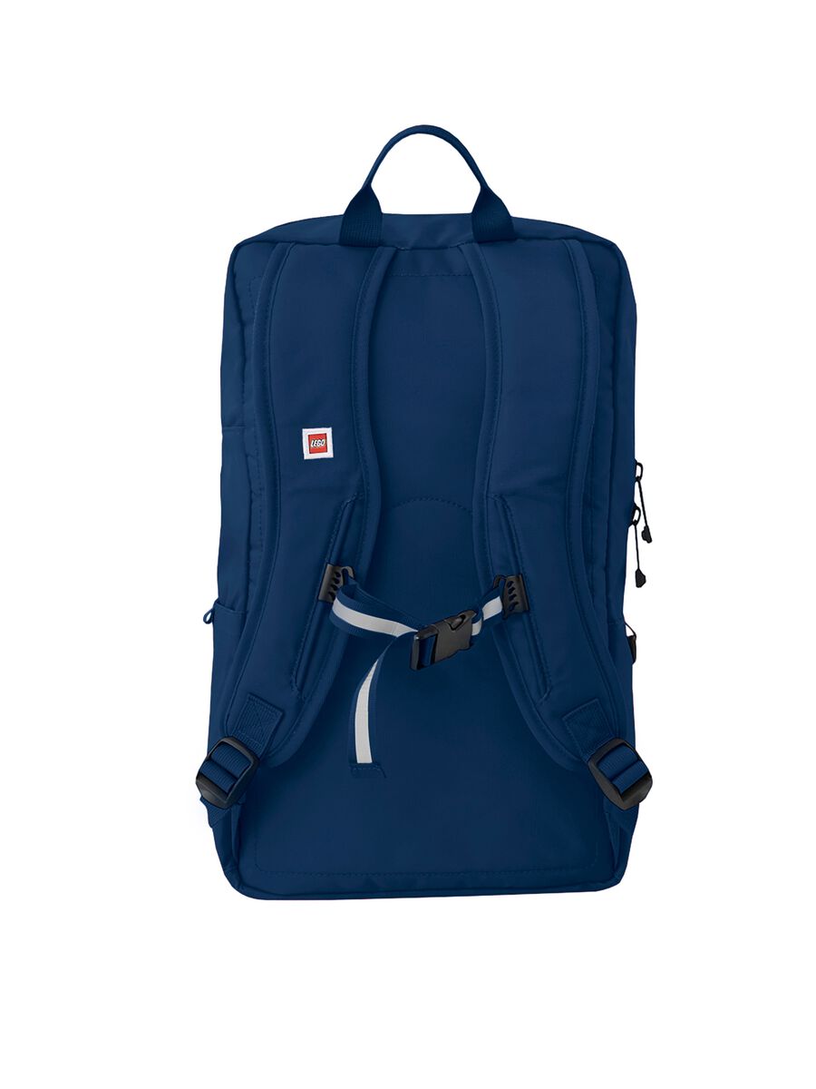 Blue backpack with round front pockets_1