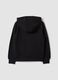 Black pure organic cotton hooded sweatshirt for girls_1
