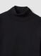Black cropped cotton-blend fleece sweatshirt with crew neck_1