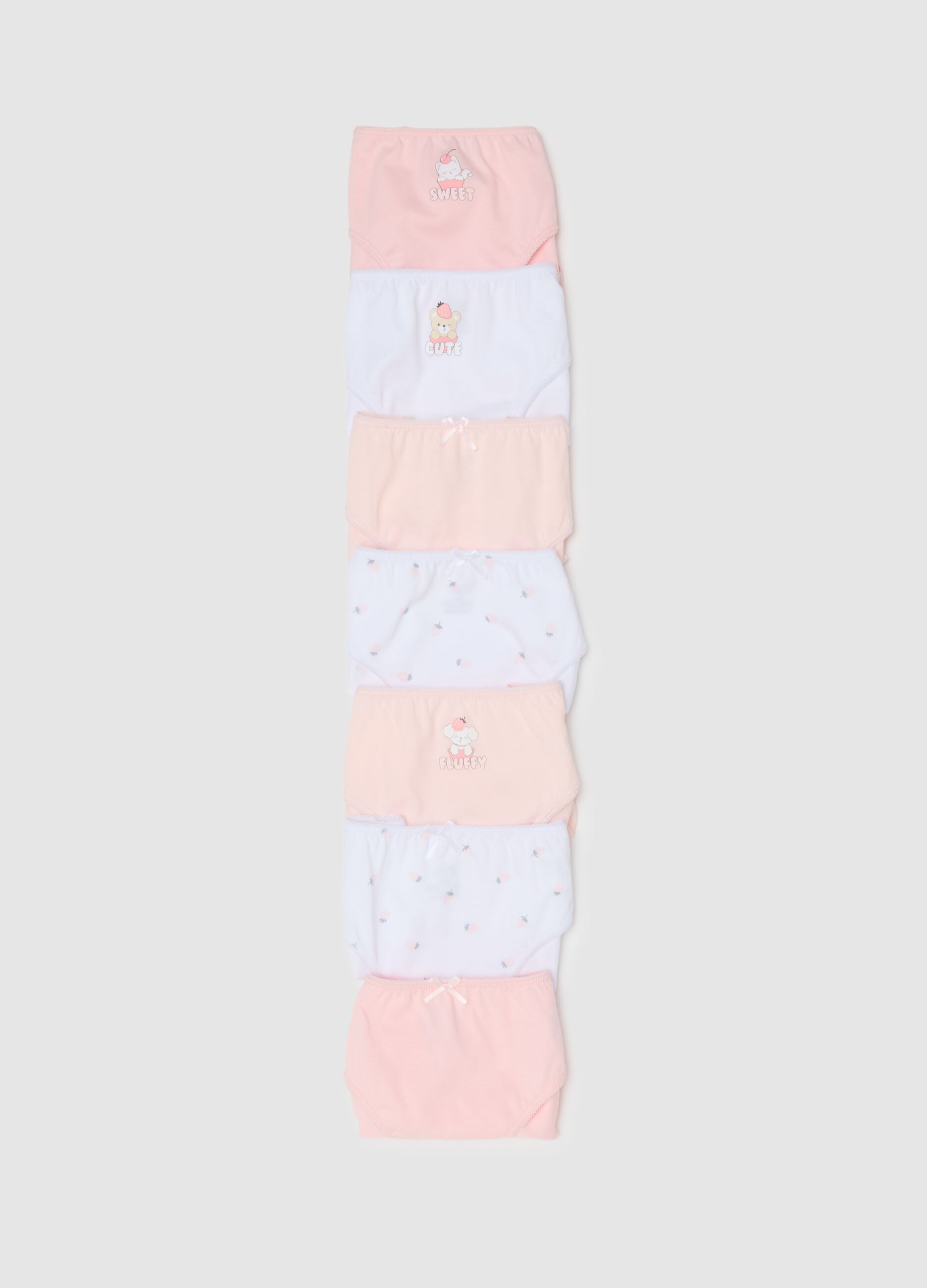 Girls' Multicolour Pure Cotton Knicker Multipack
