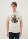 Beige regular fit pure cotton t-shirt with Popeye print_0