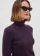 Purple ribbed viscose-blend crew-neck top_0