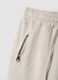 Beige stretch cotton trousers regular fit_5