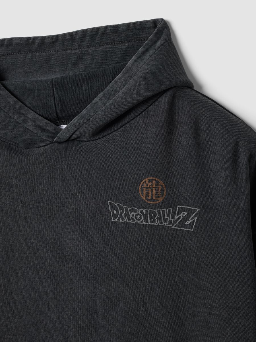 Grey oversized cotton-blend hoodie with Dragon Ball print_5