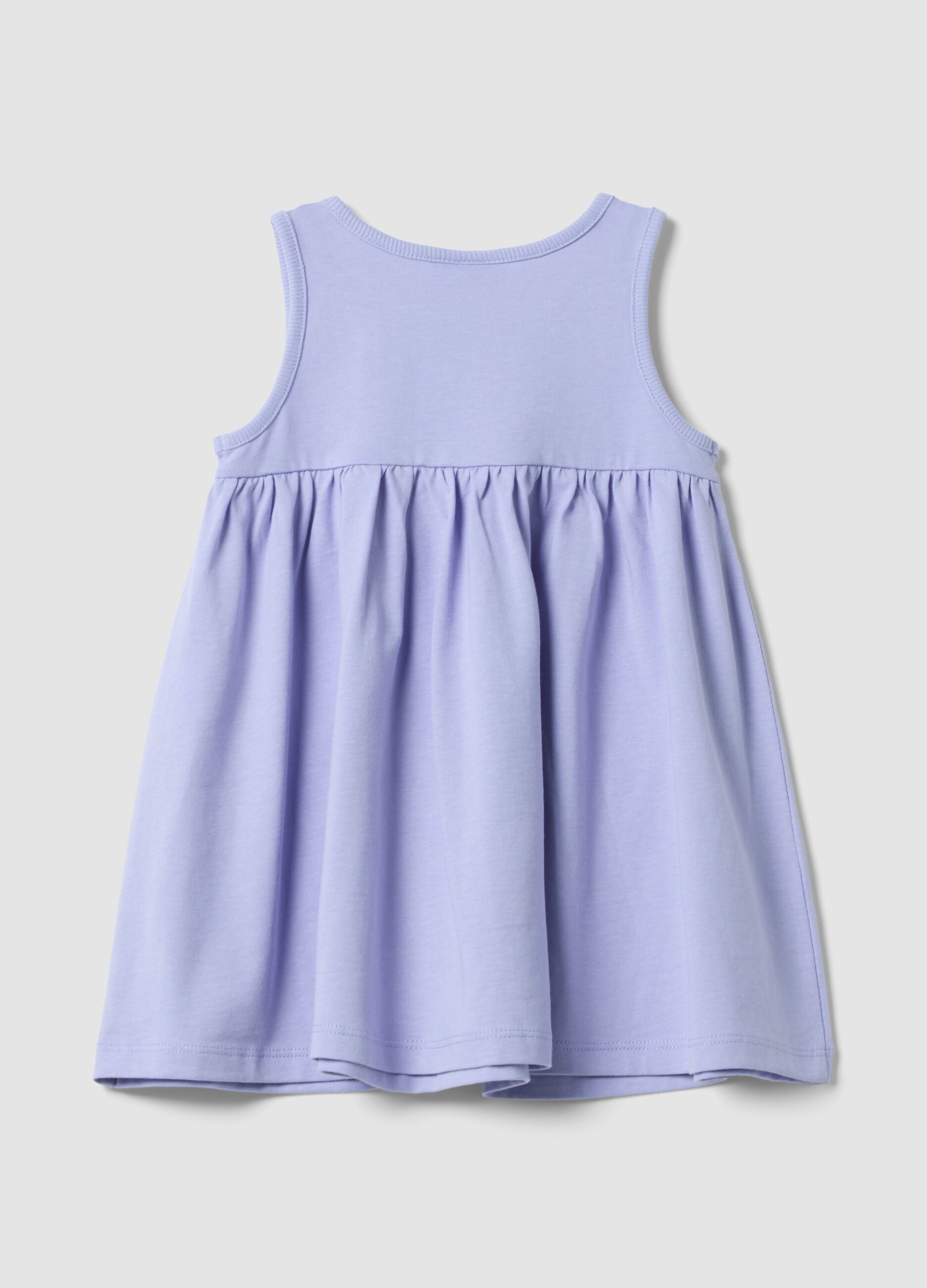 Purple organic cotton mini dress