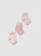3-pack of pink striped stretch organic cotton socks_0