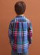 Multicolour pure cotton checked shirt with classic button-down collar_2