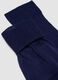 Navy long socks in pure cotton_1
