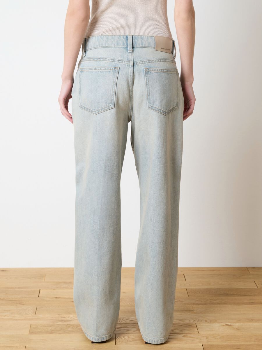 Jeans a gamba larga vita media_3