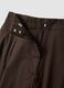 Brown stretch cotton culotte trousers_5