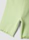 Green ribbed stretch-cotton shorts for baby girls, regular fit_3
