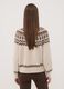 Beige Jacquard Jumper with High Neck_3