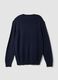 Navy crew-neck jumper in viscose blend, regular fit_2
