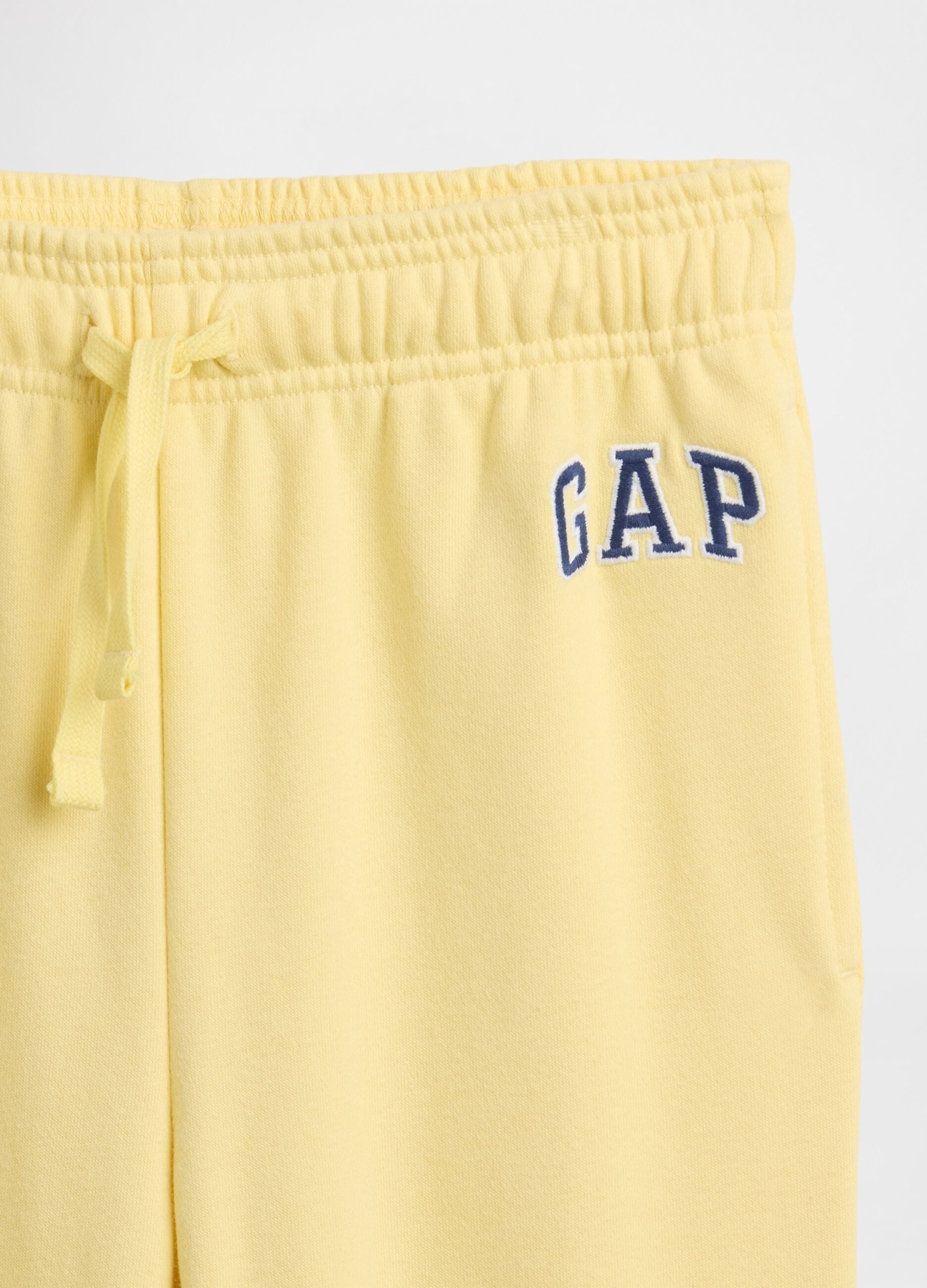 Boys' Regular Fit Yellow Cotton Blend Jogger Trousers