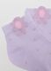 Pack of multicoloured short cotton blend baby socks with flowers_1