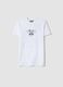 Boys' White Pure Cotton T-shirt Relaxed Fit Knicks_3