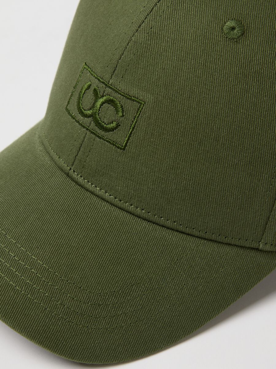 Berretto da baseball in puro cotone verde regular fit_2