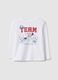 White pure cotton toddler t-shirt regular fit with tiger_0