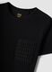 Black pure cotton regular-fit T-shirt with embroidered chest pocket_5