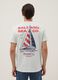 Light blue pure cotton T-shirt with front print_2