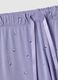 Pantaloni pigiama viola regular fit con dettagli in pizzo e fantasia_5